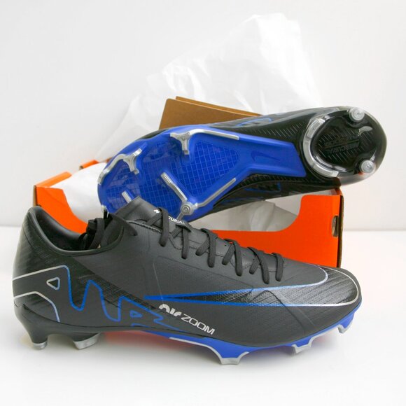Nike Zoom Vapor 15 Academy FG/MG Men\'s Low Top Soccer Cleats Black/Blue Size 9 main image 14